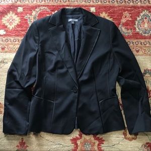 Ann Taylor black class ic dress one button blazer